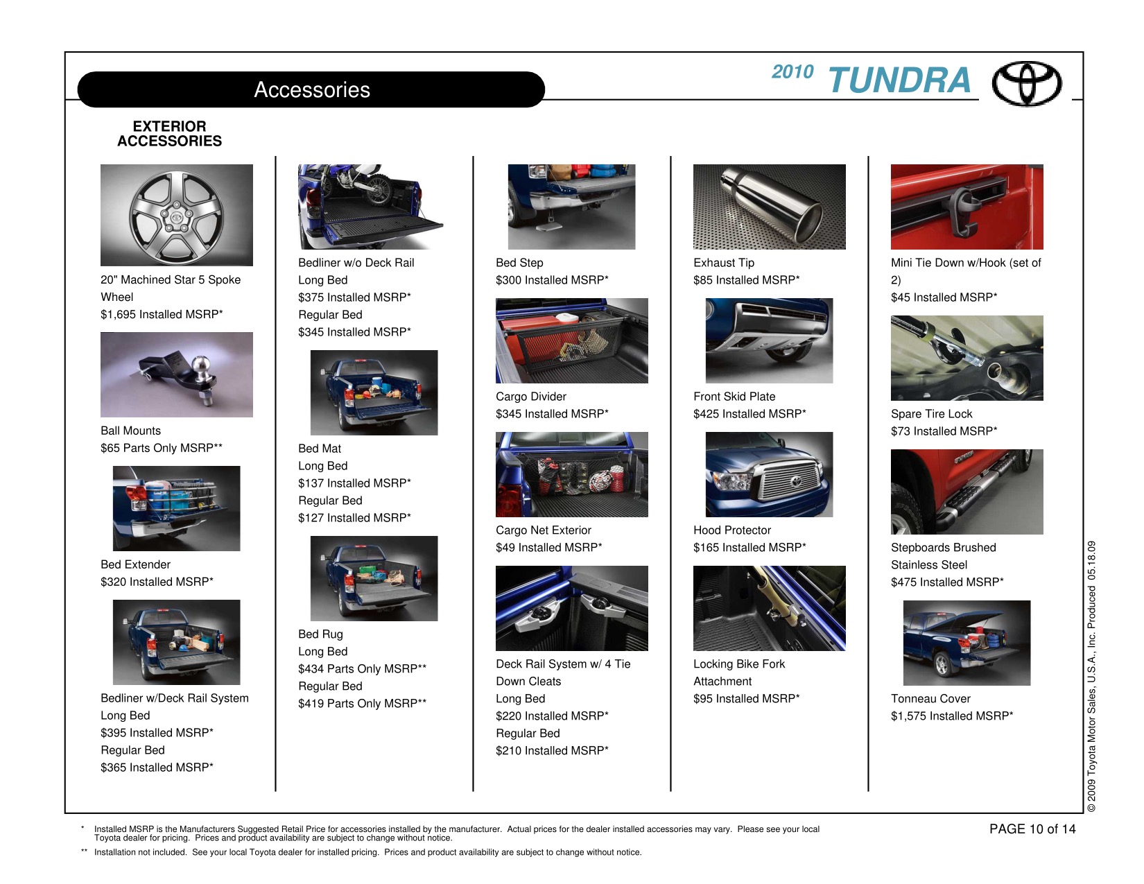 2010 Toyota Tundra RC 4x2 Brochure Page 12
